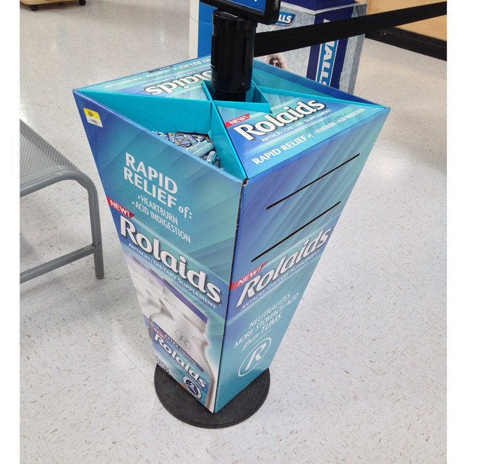 Rolaids Stanchion Display