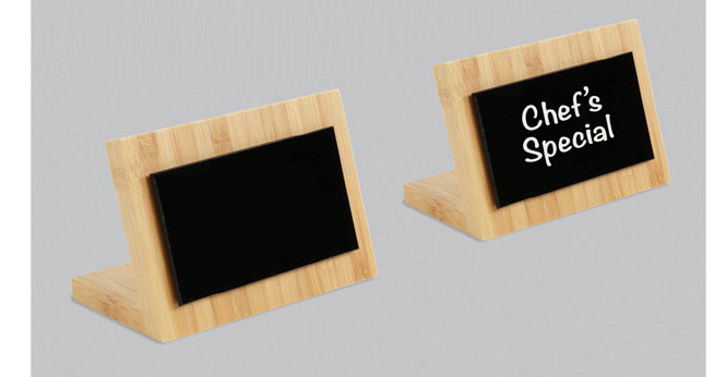 FFR Merchandising Eco-Friendly Bamboo Write-On Sign Board