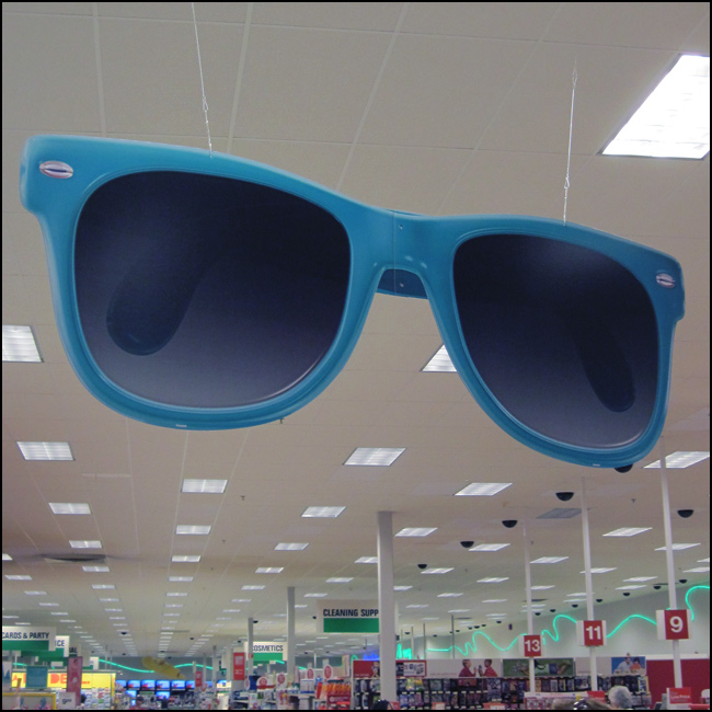 Sunglasses Ceiling Sign
