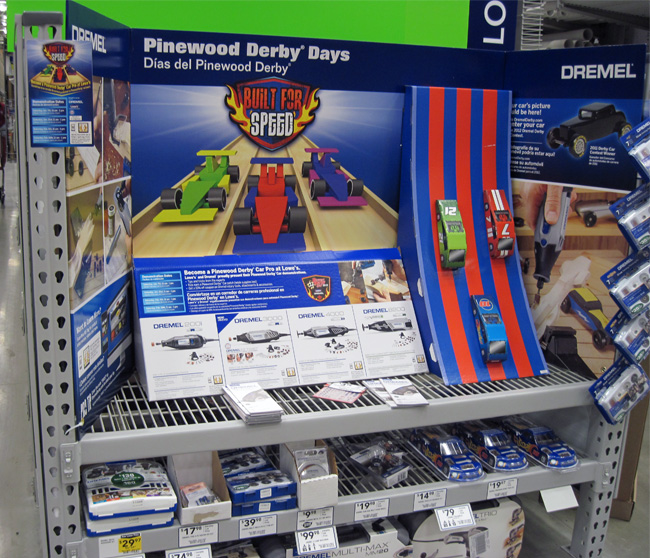 Race to your nearest Lowe's for Dremel Pinewood Derby Days