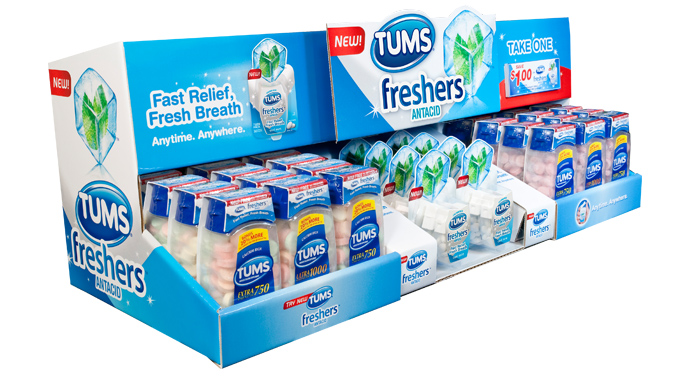 Tums Freshers End Cap Tray