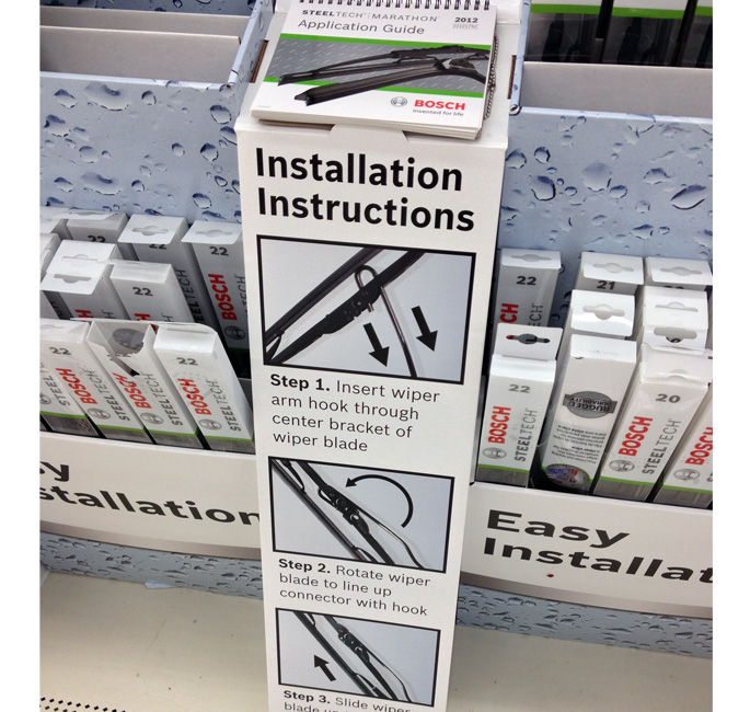 Bosch Wipers End Cap Display