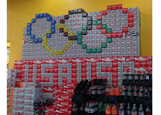 Coke Olympic Stacker Display