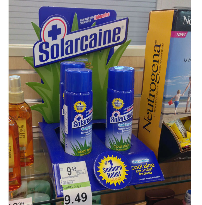 Solarcaine Shelf Display