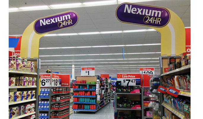 Nexium Aisle Arch Signage