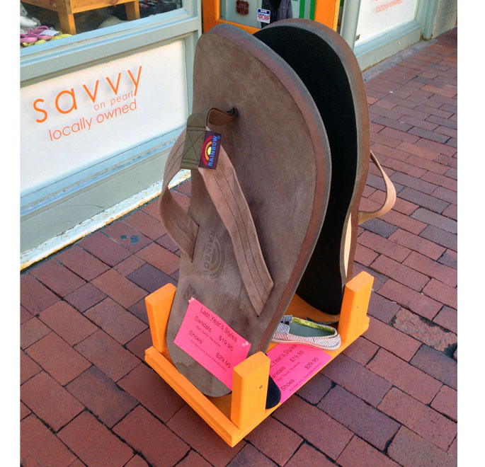 Outdoor Flip Flop Display