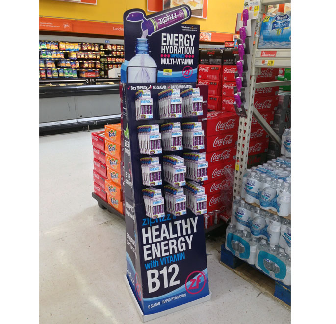 Zipfizz Floor Display