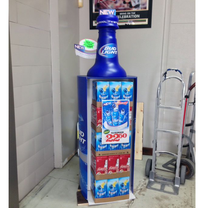 Bud Light Spinner Floor Display