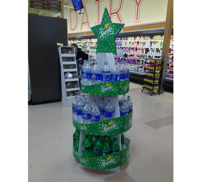 Sprite Holiday Tree Floor Display