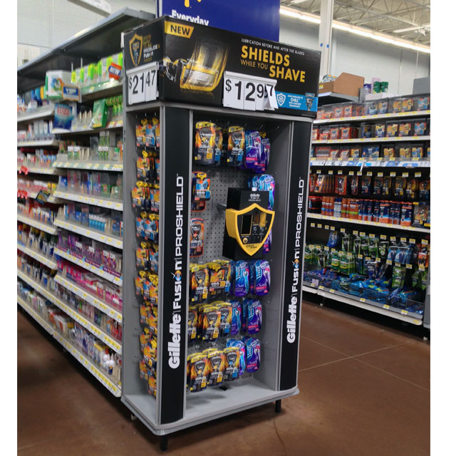 Gillette Fusion ProShield End Cap Display