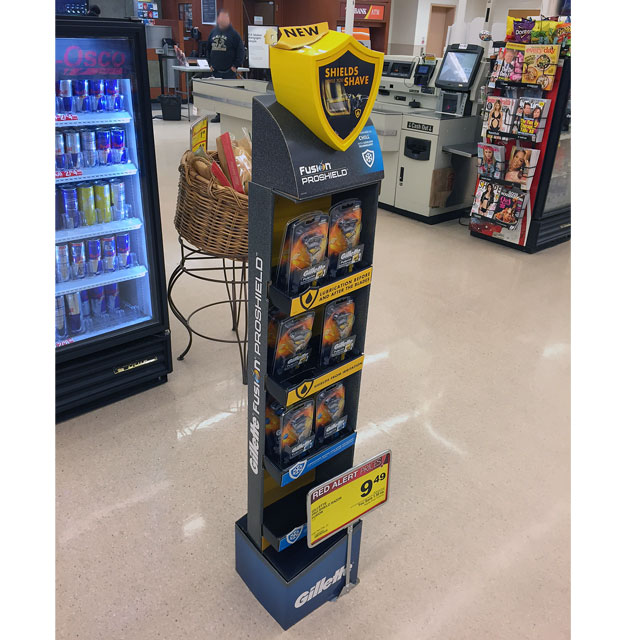 Gillette Fusion ProShield Floor Stand Display