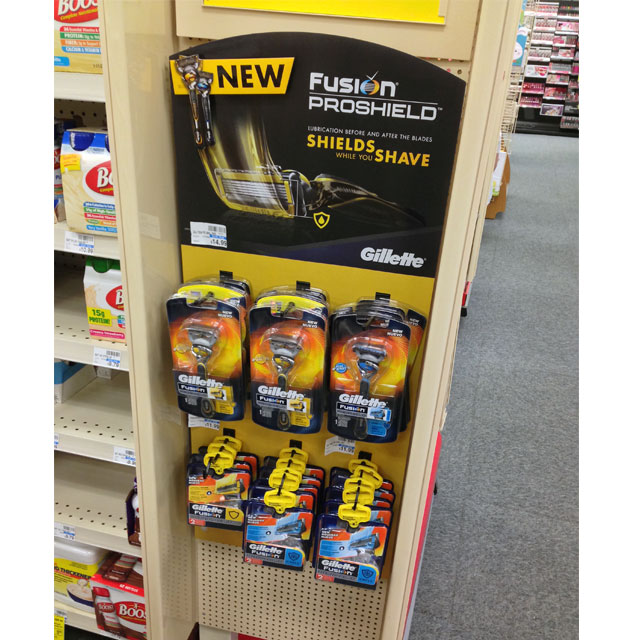 Gillette Fusion ProShield Side Kick Display