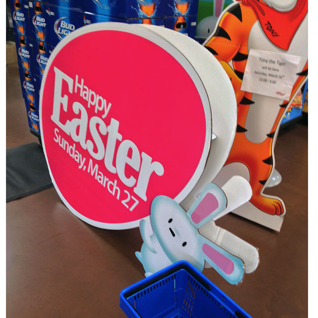 Happy Easter Bunny Egg Standee