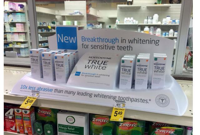 Sensodyne True White Counter Display