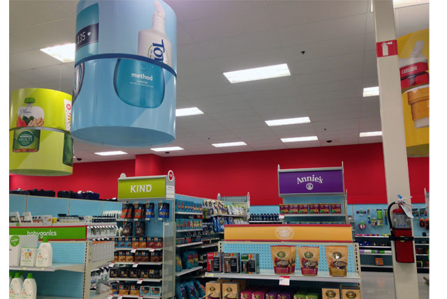 Target Spinning Ceiling Displays