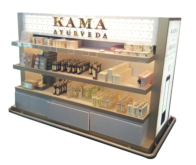 Kama Ayurveda Gondola Display