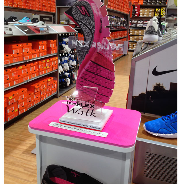 Skechers Floor Display Informs Shoppers On The Move Point of