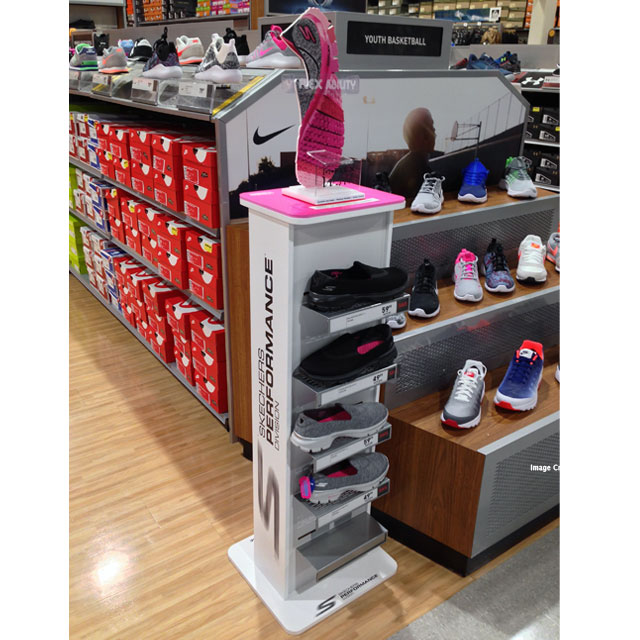 Skechers Floor Display Informs Shoppers On The Move Point of