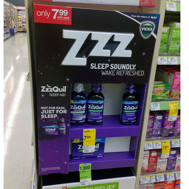 Nyquil ZZZ Side Kick Display