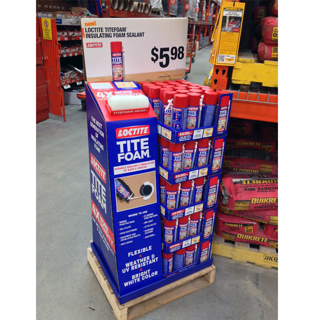 Loctite Tite Foam Pallet Display