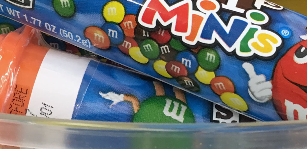 M&M MINIS MILK CHOCOLATE GRAVITY FEED TUBES