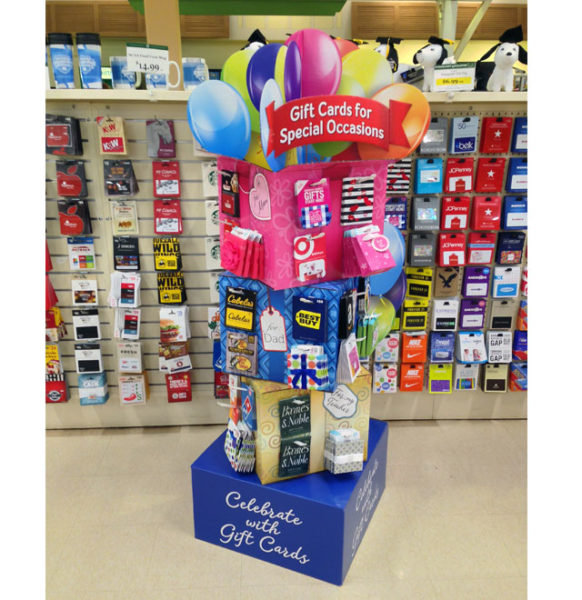 Floor Display Offers Special Gift Cards Point of Purchase