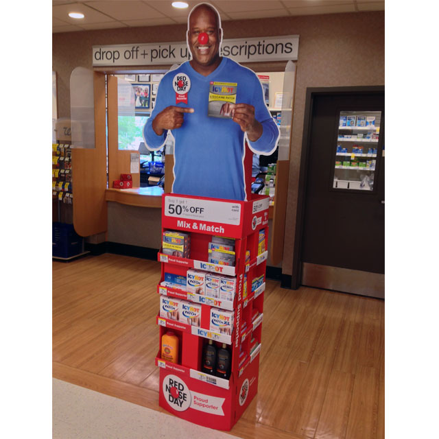 Shaq Red Nose Floor Display