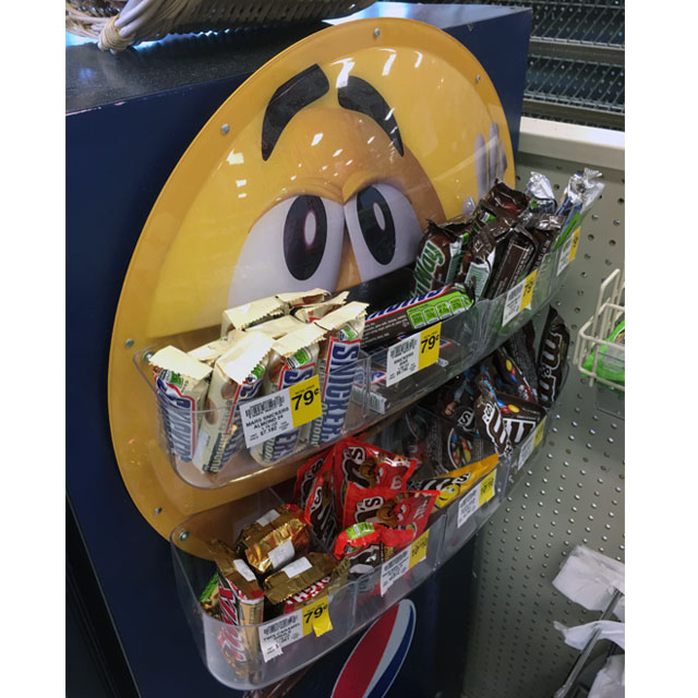 M&M's Yellow Magnetic Mount Display
