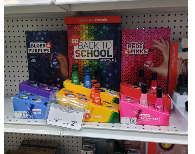 Sally Hansen Back To School Shelf Display