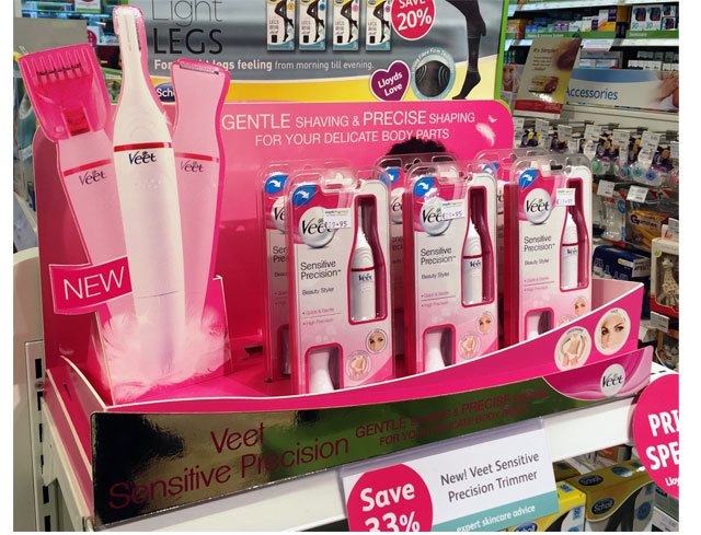 Veet Trimmer End Cap Display