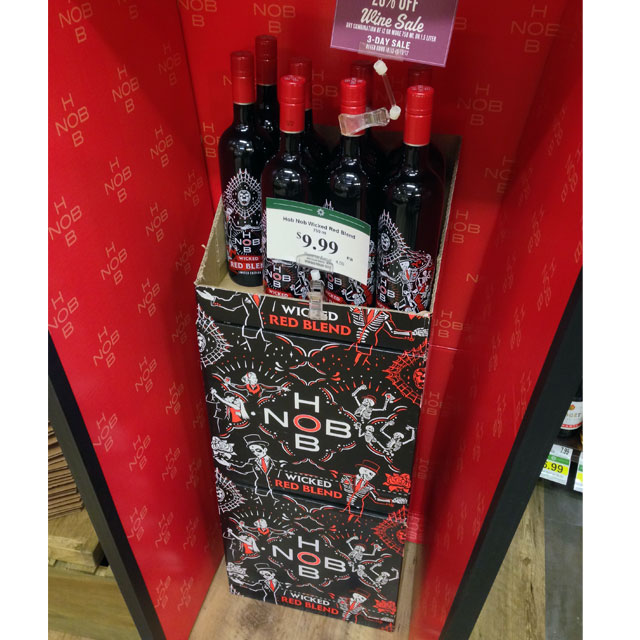 HobNob Wicked Red Wine Display