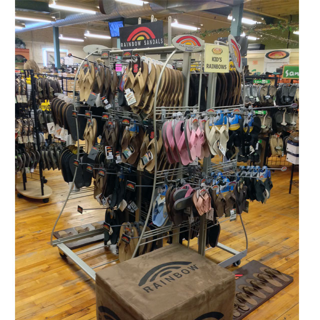 Rainbow Sandals Floor Display