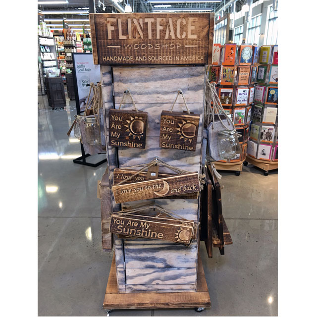 Flintface Woodshop Homespun Floor Display