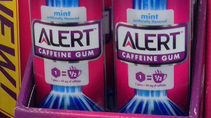 Alert Caffeine Gum Counter Display