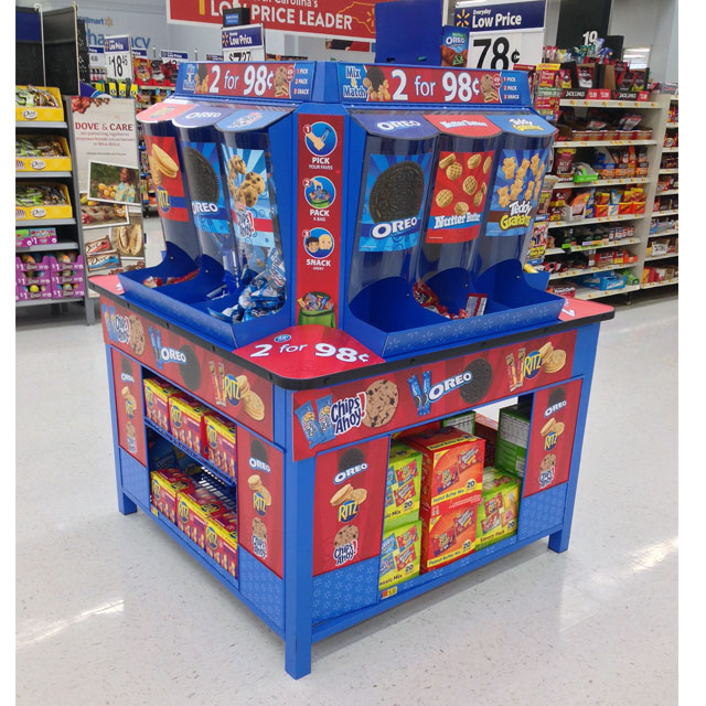 Pick Pack And Snack Floor Display