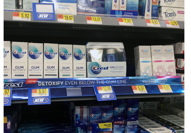 Crest Gum Detoxify Shelf Display