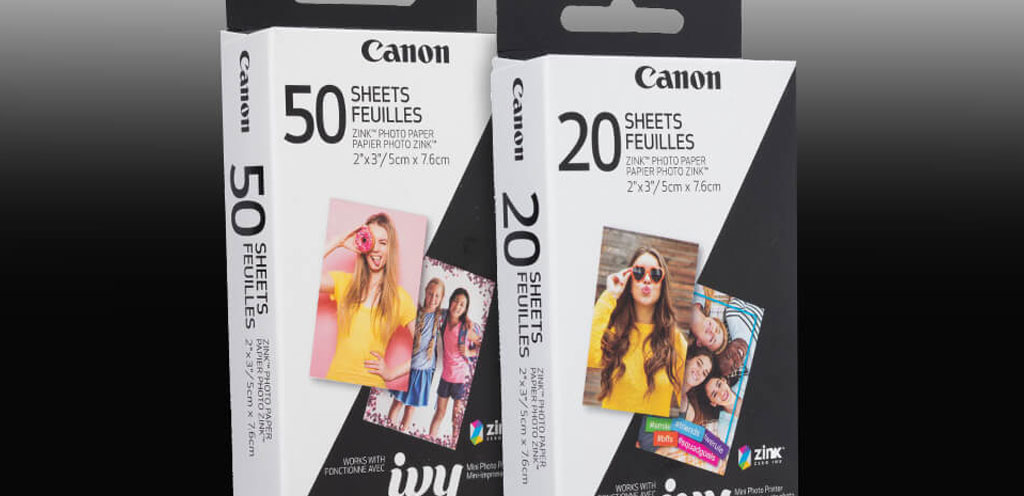 Canon ZP-2030-20 ZINK Photo Paper Pack 20 sheets for Canon Ivy