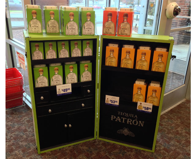 Patron Steamer Trunk Display