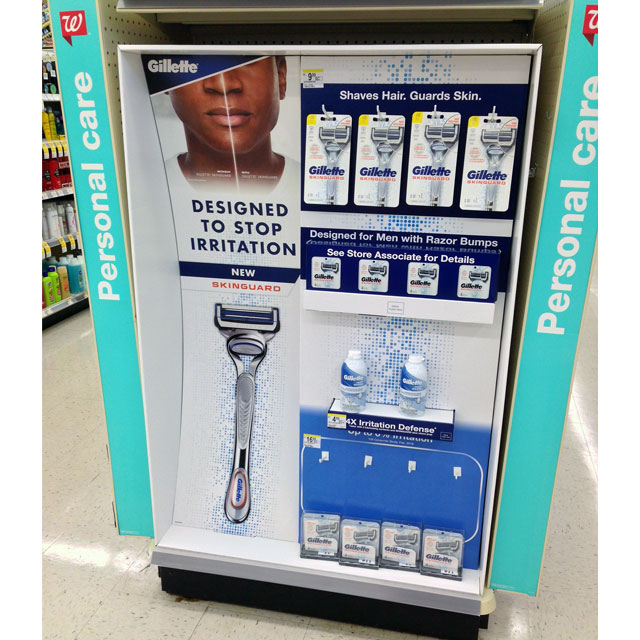 Gillette Skinguard End Cap Display