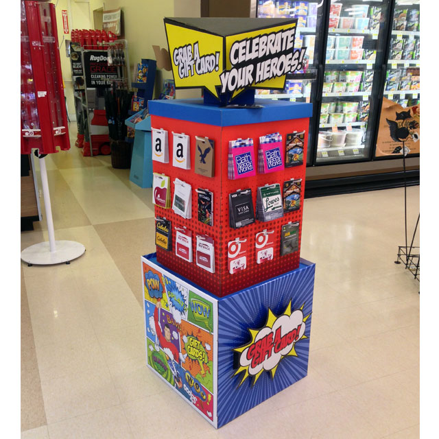 Pow Splat Wow Gift Card Display