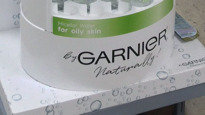 Garnier Micellar Water Bottle Display