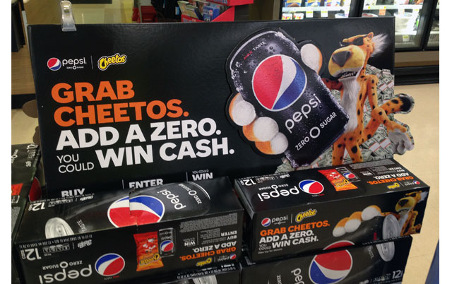 Pepsi Cheetos Win Cash Display