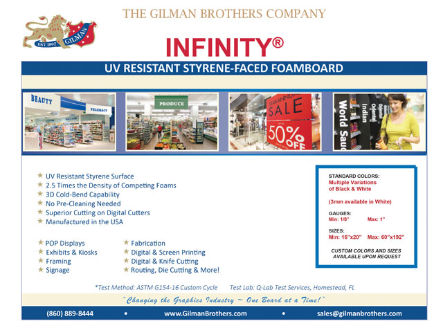 INFINITY® Styrene Faced Foamboard