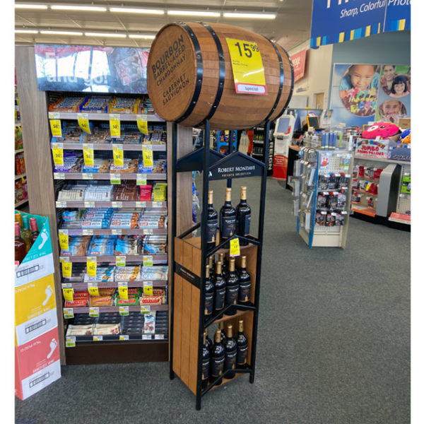 Wine Display Offers Private Selections Point of Purchase