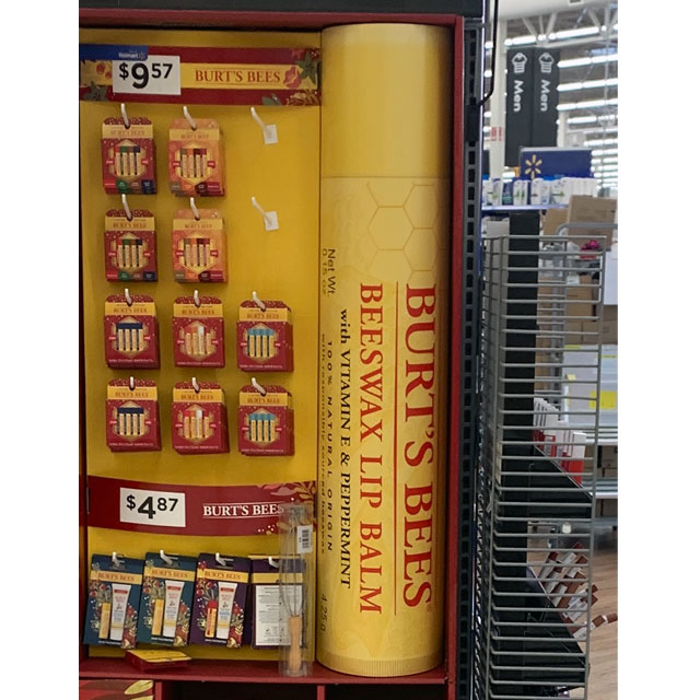 Burt's Bees Side Kick Display