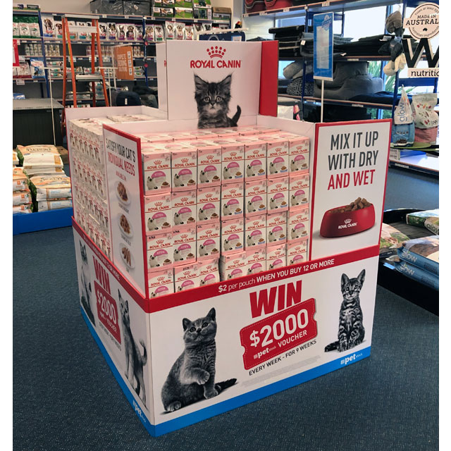 Royal Canin Pallet Mixes It Up Point of Purchase International Network