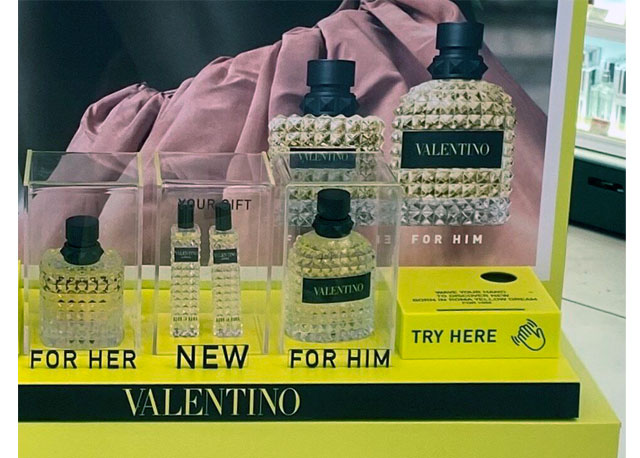 Valentino Fragrance Display