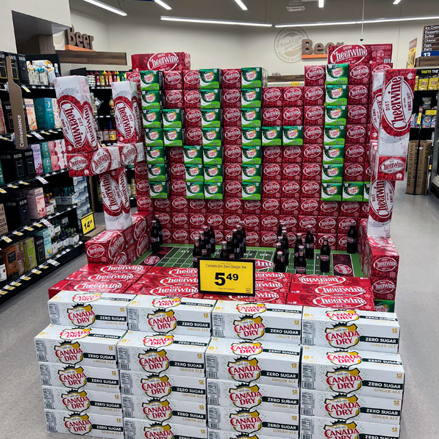 Cheerwine NFL Stacker Display Takes The Field - Point of Purchase