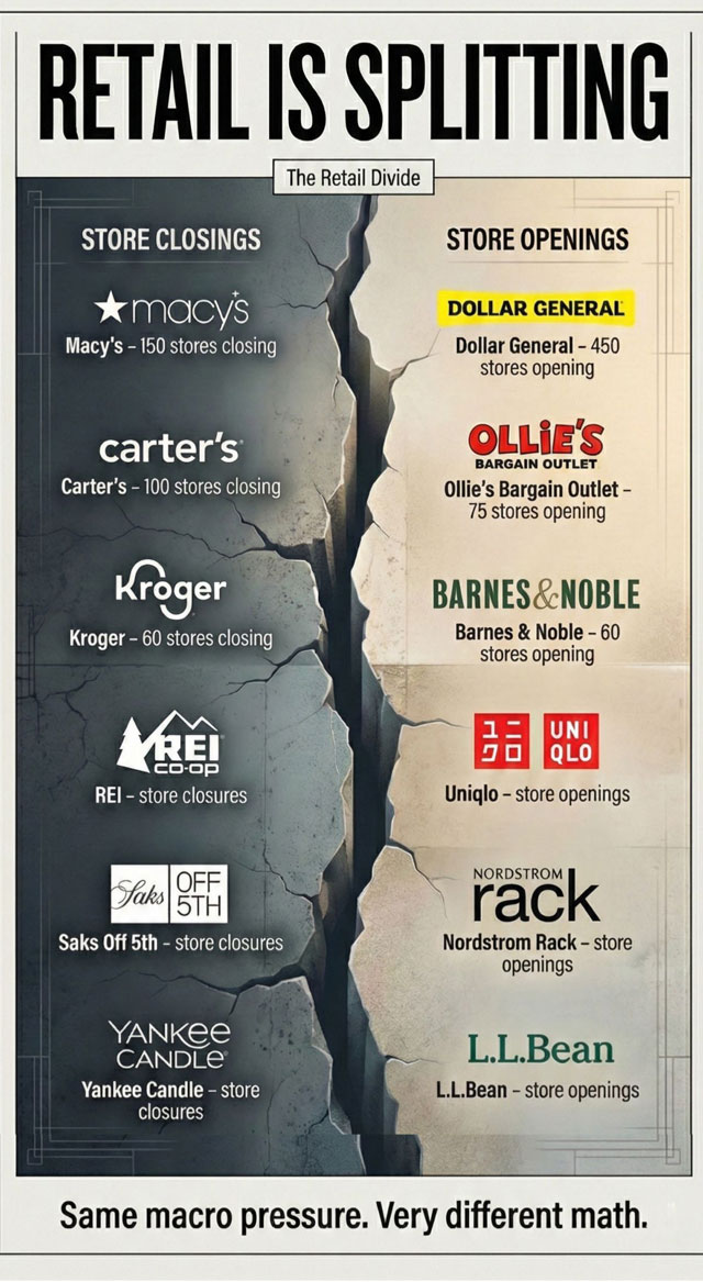 Retail Is Splitting